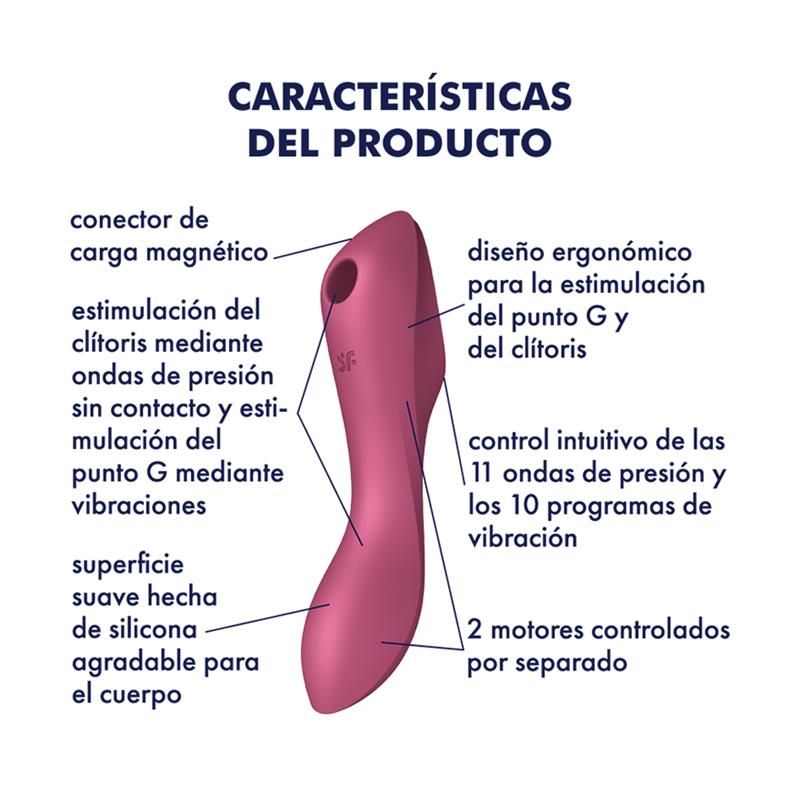 Satisfyer Curvy Trinity 3 Estimulador Clitoris - Rojo