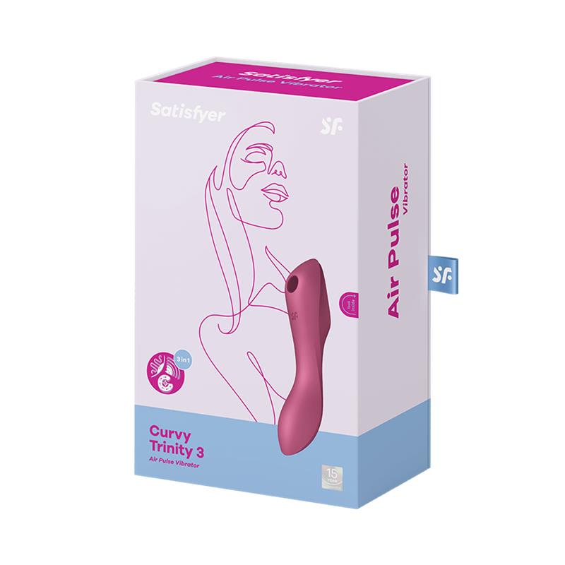 Satisfyer Curvy Trinity 3 Estimulador Clitoris - Rojo
