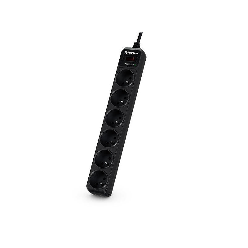 Cyberpower Tracer Iii B0620sc0-Fr Limitador De Tensión 6 Salidas Ac 200 - 250 V Negro 1,8 M