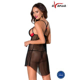 Cyra Chemise Rojo/Negro Talla (Interno):S/M
