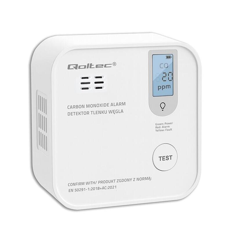 Czujnik Tlenku Wegla Z Bateria Alarm 85db Led