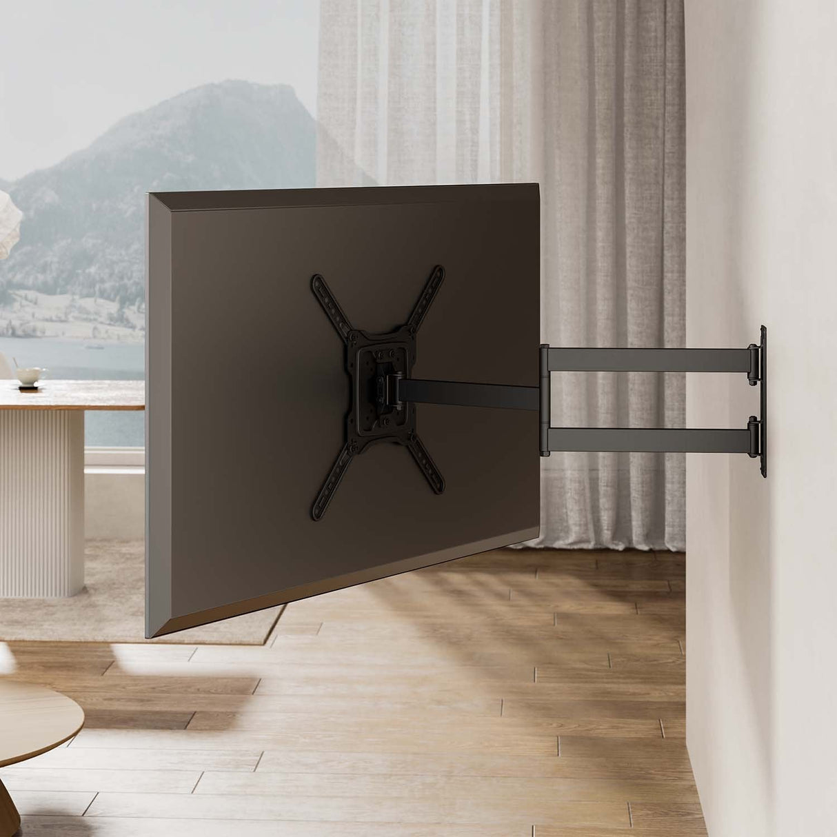 Aisens Soporte Eco Giratorio, Inclinable Y Nivelable Para Monitor/Tv 35kg De 23-65, Negro