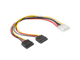 Lanberg Cable Duplicador De Alimentacion Molex Macho A 2x Sata Hembra  Ca-Hdsa-11cu-0030 30 CentaâMetros