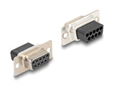 Delock D-Sub 9 Pin Buchse Zu Rj45 Buchse Montagesatz Weiss