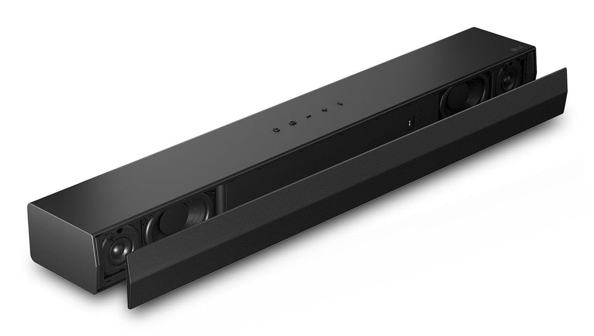 Barra De Sonido Lg S20a Black  Con Doble Subwoofer Integrado Con 50w Y 2.0ch