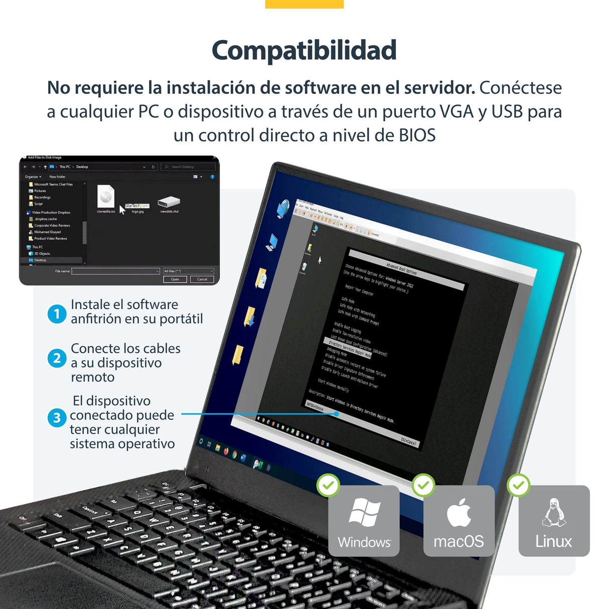 Startech Adaptador Crash Cart Conector Usb Kvm Ord
