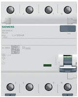 Siemens Fi-Interruptor 4x63a 5sv36466 Tipo A 63a 3+N-Pol 300ma 400v 4te