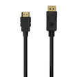 EAN 8436574706567 - AISENS A125-0551 adaptador de cable de vídeo 1,5 m DisplayPort HDMI tipo A (Estándar) Negro imagen 1