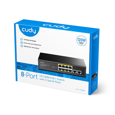 EAN 6971690790974 - Cudy FS1010P switch Fast Ethernet (10/100) Energía sobre Ethernet (PoE) Negro imagen 4