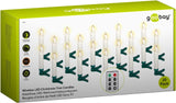Kit 20 Velas Control Remoto Blancas Pinza Arbol