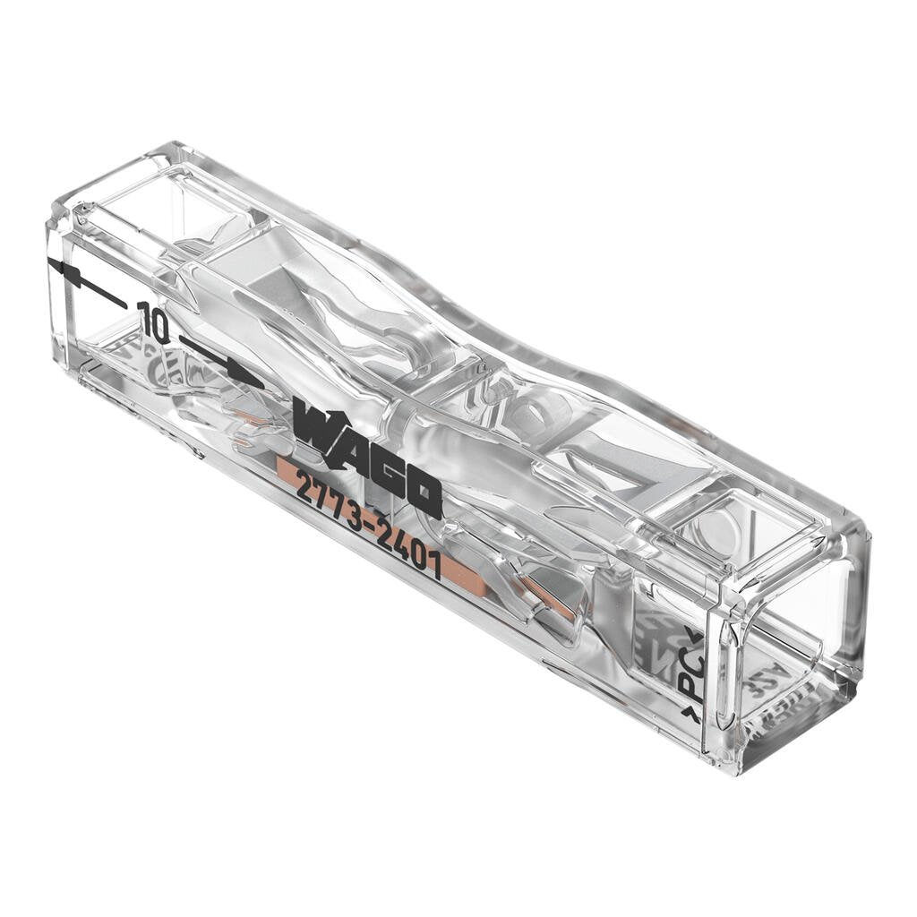 Wago 2773-2401 Durchgangsverbinder Zum Stecken Max.4qmm 2leiter Transparent