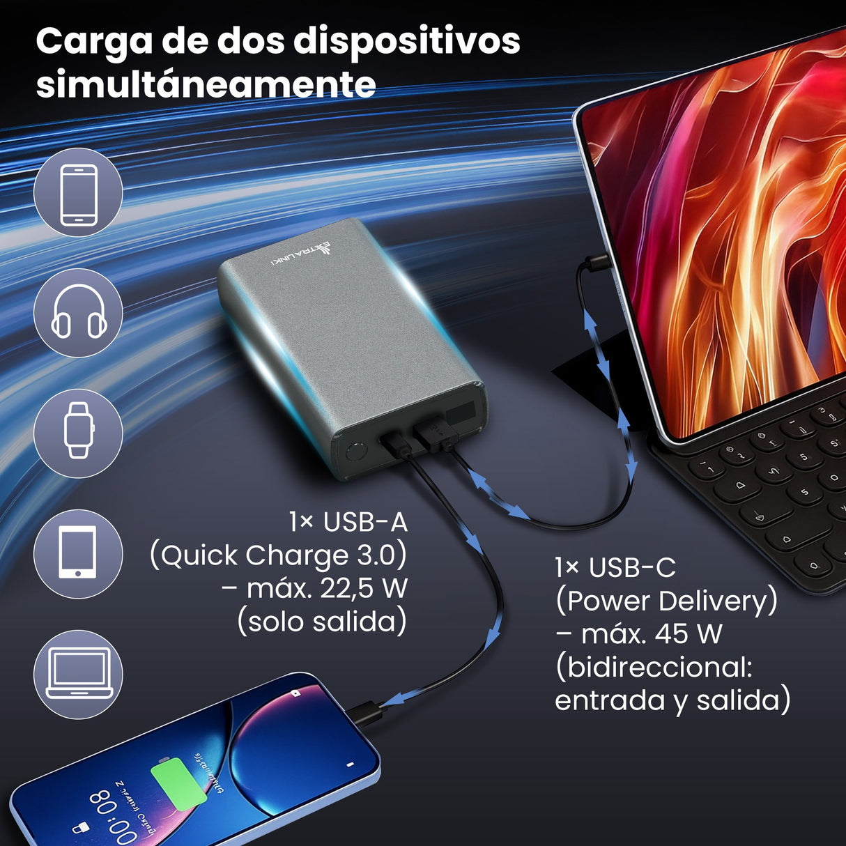 EAN 5903148919539 - Extralink EX.19539 batería externa Ión de litio Gris, Gris claro imagen 32
