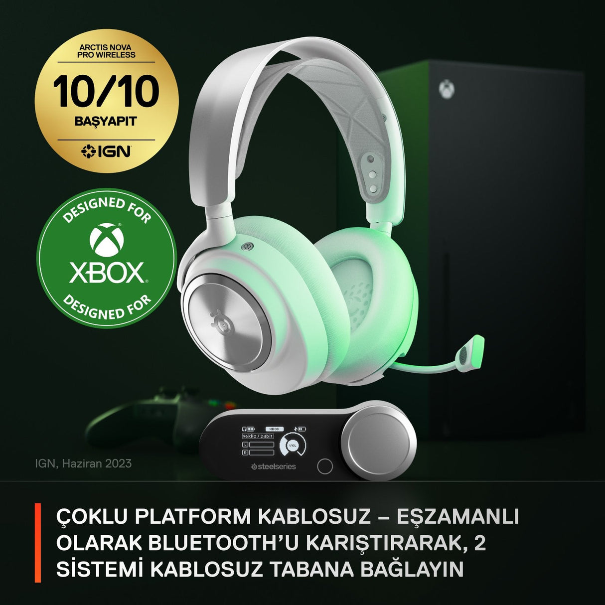 Auriculares Steelseries Arctis Nova Pro Wireless X, Gaming Blancos, Anc, Usb-C, Jack 61525