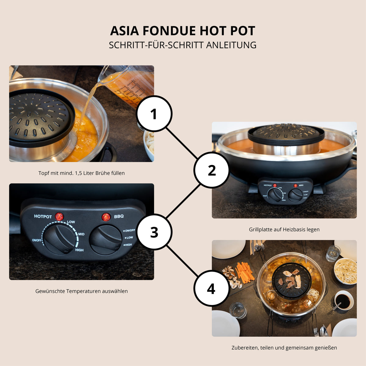 EAN 4011689487453 - Unold 48745 Asia Fondue Hot Pot 5 L 4 personas(s) imagen 13