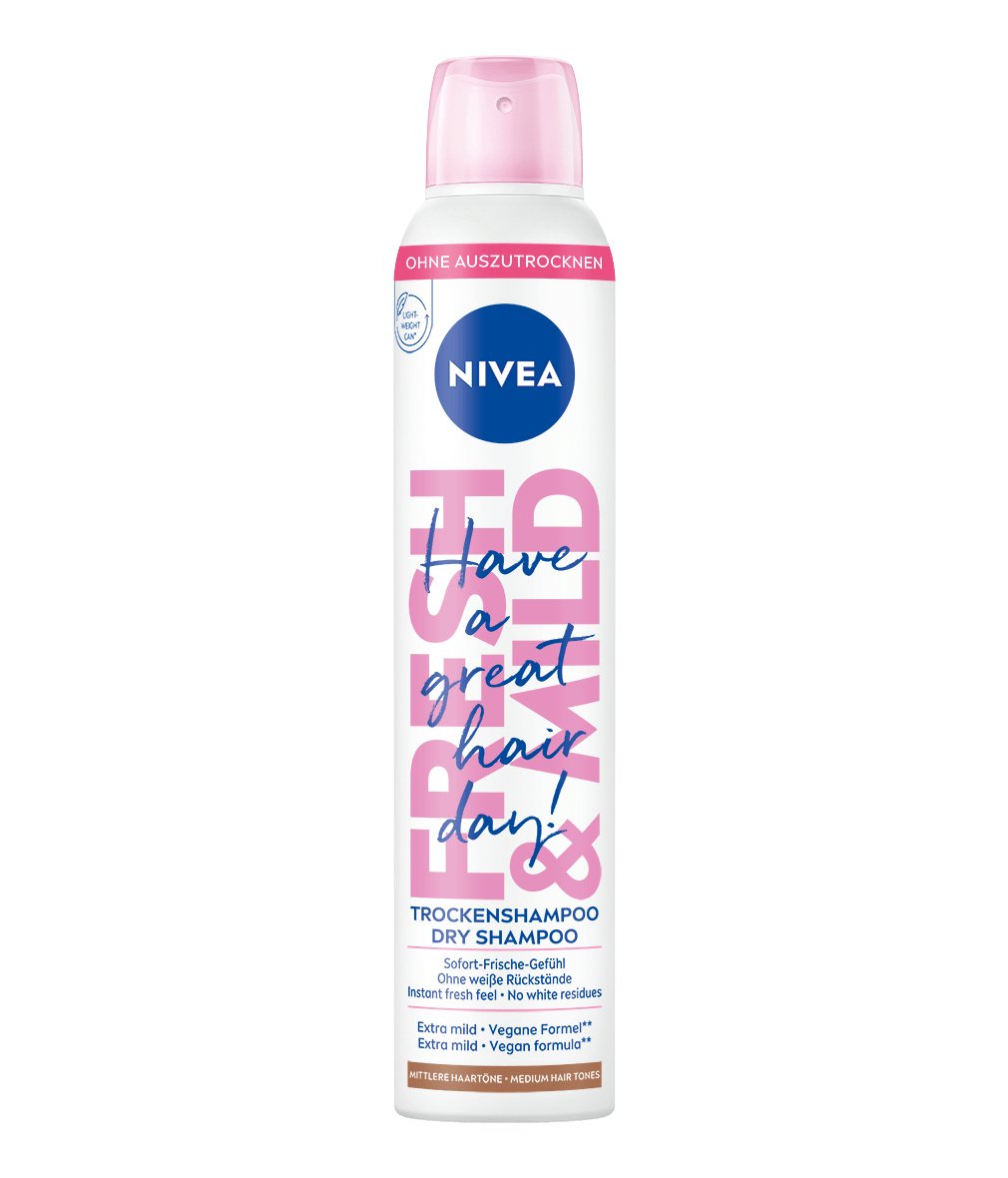 Nivea Fresh & Mild Mittlere Haartöne Trockenshampoo 200,0 Ml