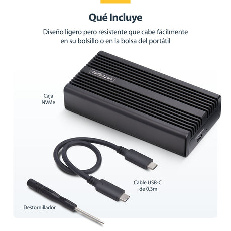 EAN 0065030907248 - StarTech.com 1USB4-NVME-ENCLOSURE caja para disco duro externo Caja externa para unidad de estado sólido  imagen 14
