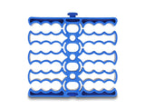 Delock 66325 Organizador De Cables Con 24 Entradas De Cable Azul