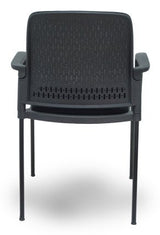 Piqueras Y Crespo Forol Pack 4 Sillas Opti519 Respaldo Malla Negra Asiento Tela Negra