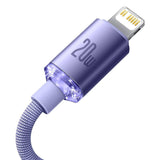 Baseus Type-C - Lightning Cable, Crystal Shine Series Fast Charging Data Cable 20w 1.2m Purple (Cajy000205)