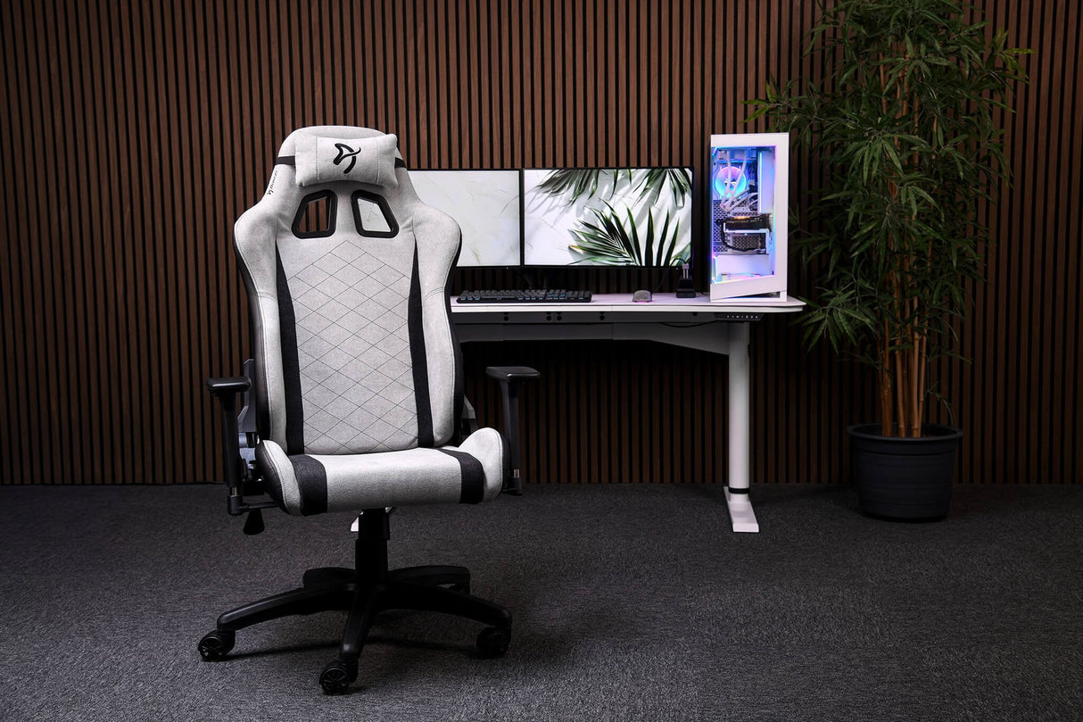Silla Gaming Arozzi Avanti Softfabric - Gris Claro