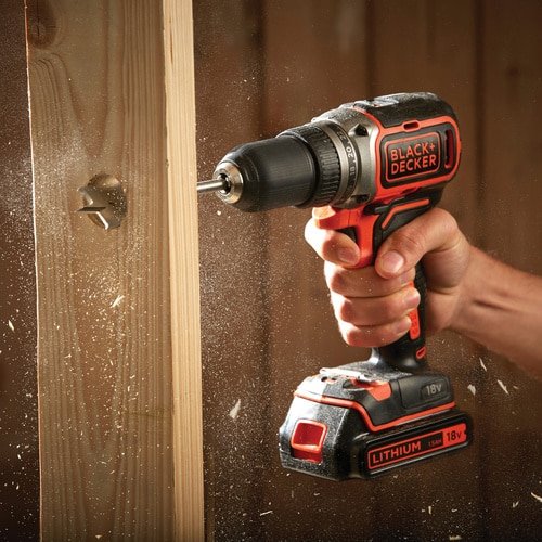 Black+Decker Taladro Inalámbrico, 18 Voltios Bl186k-Qw