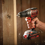 Black+Decker Taladro Inalámbrico, 18 Voltios Bl186k-Qw