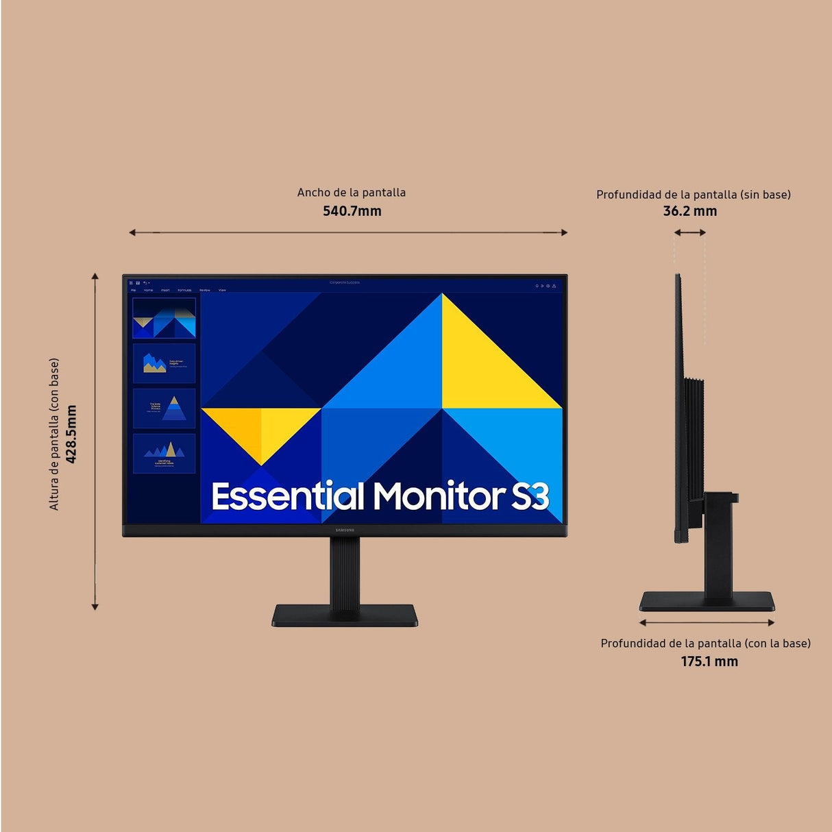 Monitor Samsung 24" Ls24d304gauxen Fhd 100hz Ips