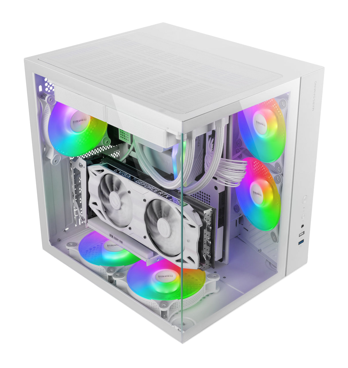 Caja Semitorre Atx Mcv-One Frgb Blanco Mars Gaming
