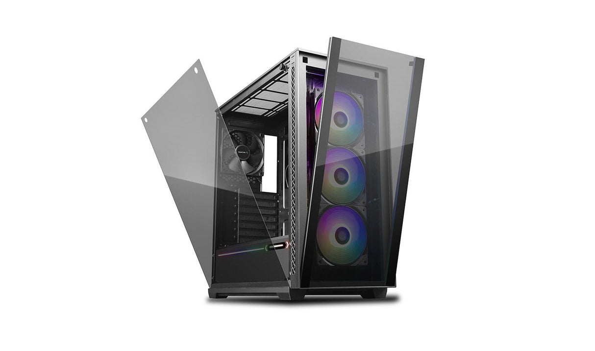 Caja Pc Deepcool E-Atx Matrexx 70-Add Rgb Black Tempered Glass Bahias 2x3'5,4x2'5/2xusb3.0/1xusb2.0/1xaudio(Hd)/1xmic/Cristal Templado