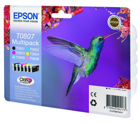 EAN 5711045929410 - Epson Hummingbird T0807 cartucho de tinta 1 pieza(s) Original Negro, Cian, Cian claro, Magenta claro, Mag imagen 2