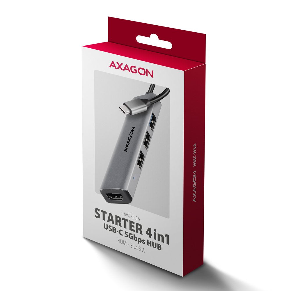 EAN 8595247908698 - Axagon HMC-H3A base para portátil y replicador de puertos Alámbrico USB 3.2 Gen 1 (3.1 Gen 1) Type-C Plat imagen 12