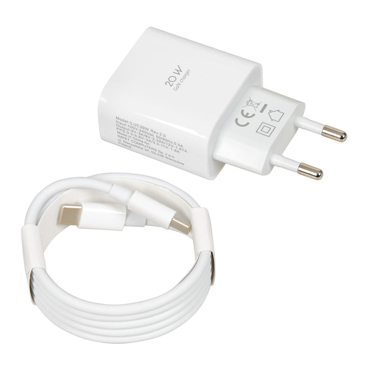 EAN 5903968681036 - iBox ILUC39W cargador de dispositivo móvil Universal Blanco Corriente alterna Carga rápida Interior imagen 1