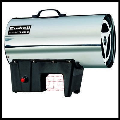 EAN 4006825641851 - Einhell GE-HG 18/370 Niro Li-Solo D/AT Pistola de aire caliente Negro, Acero inoxidable imagen 2