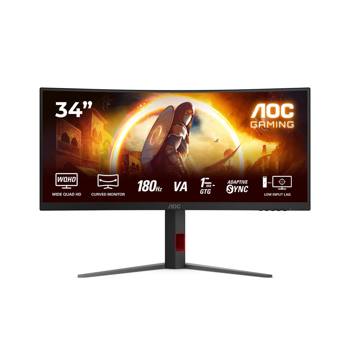 Monitor Aoc 34" Cu34g4 21:09 Hdmi+Dp Negro Red