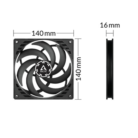 EAN 4895213703871 - ARCTIC P14 Slim PWM PST Carcasa del ordenador Ventilador 14 cm Negro 1 pieza(s) imagen 5