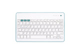 Teclado Silver Ht Inalambrico Bt V3.0 (Win And Ios Smarttv) Blanco Azul