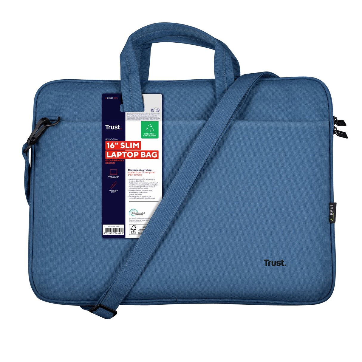 Maletín Trust Bologna Para Portátiles Hasta 16' Azul