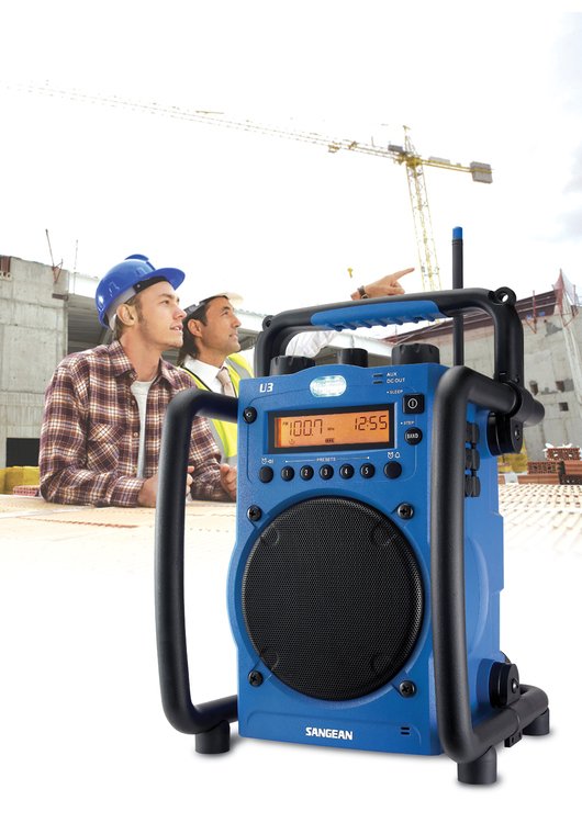 Sangean U-3 Azul Y Negro Radio Am Fm Portátil Sumergible Especial Para Exterior.