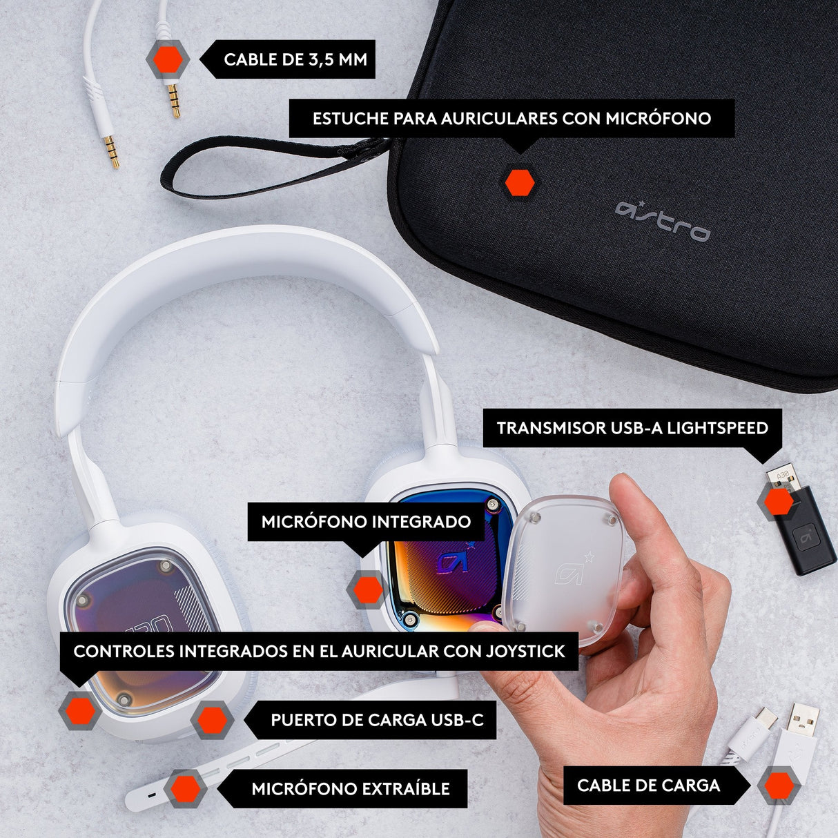 Astro Gaming A30 Auriculares Inalámbrico Y Alámbrico Diadema Juego Bluetooth Blanco