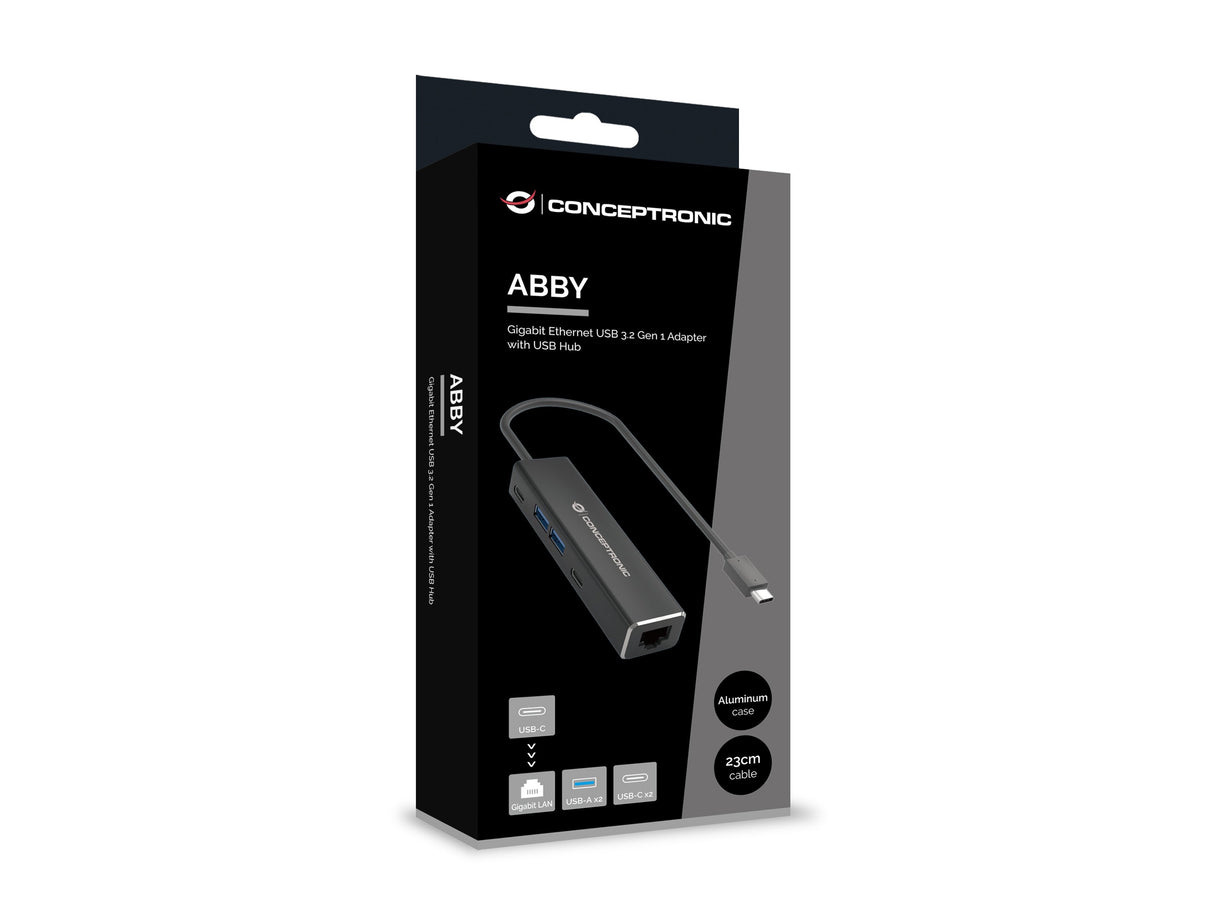 Conceptronic Adaptador Usb-C ->Rj45 Gigabit,2xusb-C 2xusb-A Sw
