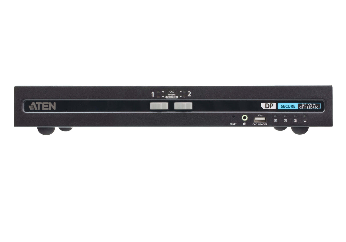 Aten Cs1182dp4c Switch Seguro Kvm De 2 Puertos Con Usb 4k Displayport (Compatible Con Psd Pp V4.0)