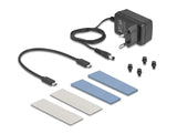 Delock 42027 Caja Externa Usb 20 Gbps Para 2 X Ssd M.2 Nvme Pcie Con Usb Type-C Hembra Y Función De Clonación