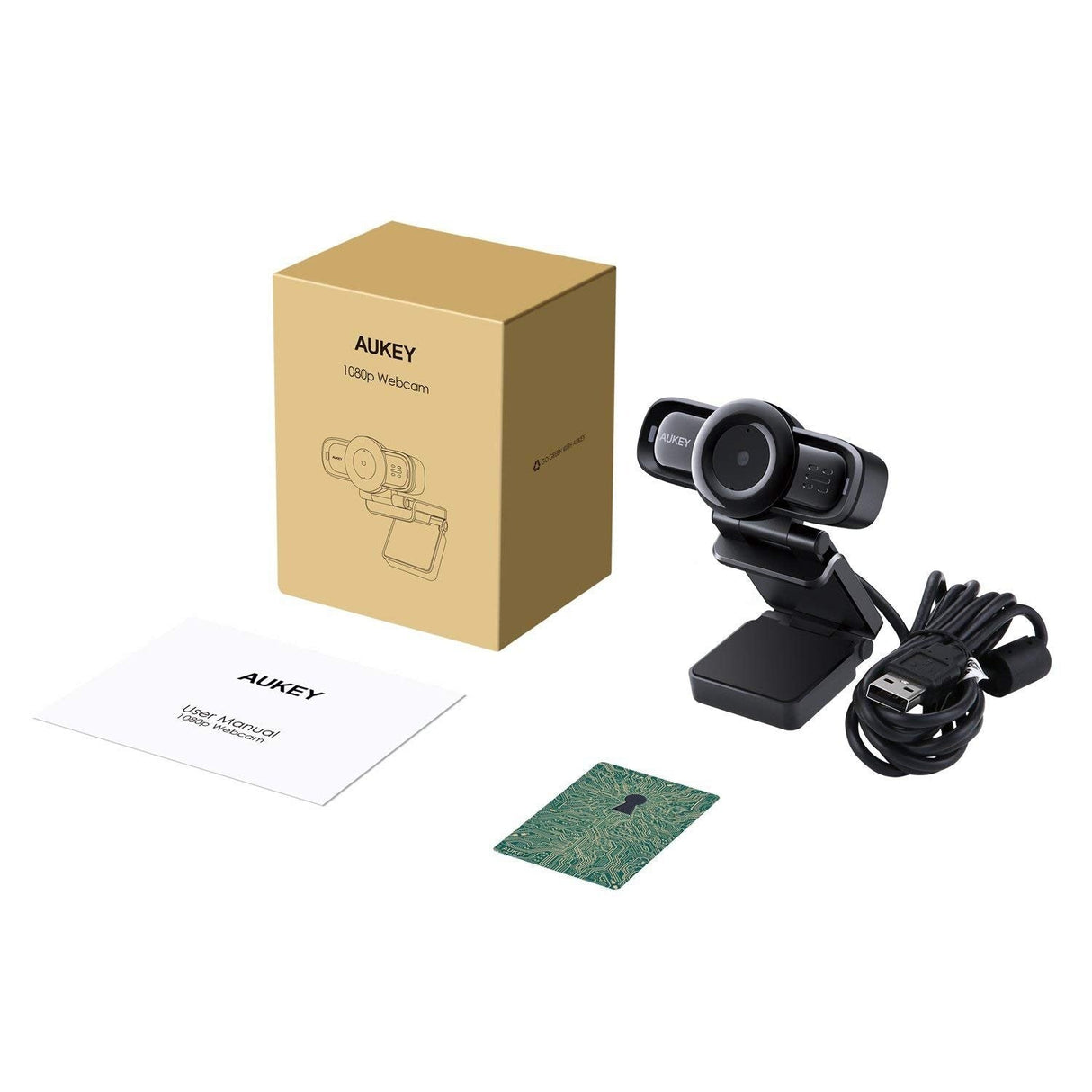 Cámara Web Aukey Pc-Lm3  2 Mp 1920 X 1080 Pixeles Usb 2.0 Negro