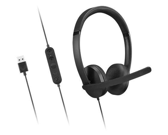 Auriculares  Lenovo 4xd1p83425  Alámbrico Usb Tipo A Negro