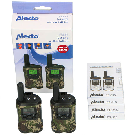EAN 8712412593675 - Alecto FR115CAMO two-way radios 8 canales 446 MHz Caqui imagen 6