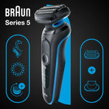 EAN 4210201432777 - Braun Series 5 51-B1820s Máquina de afeitar de láminas Negro, Azul imagen 2