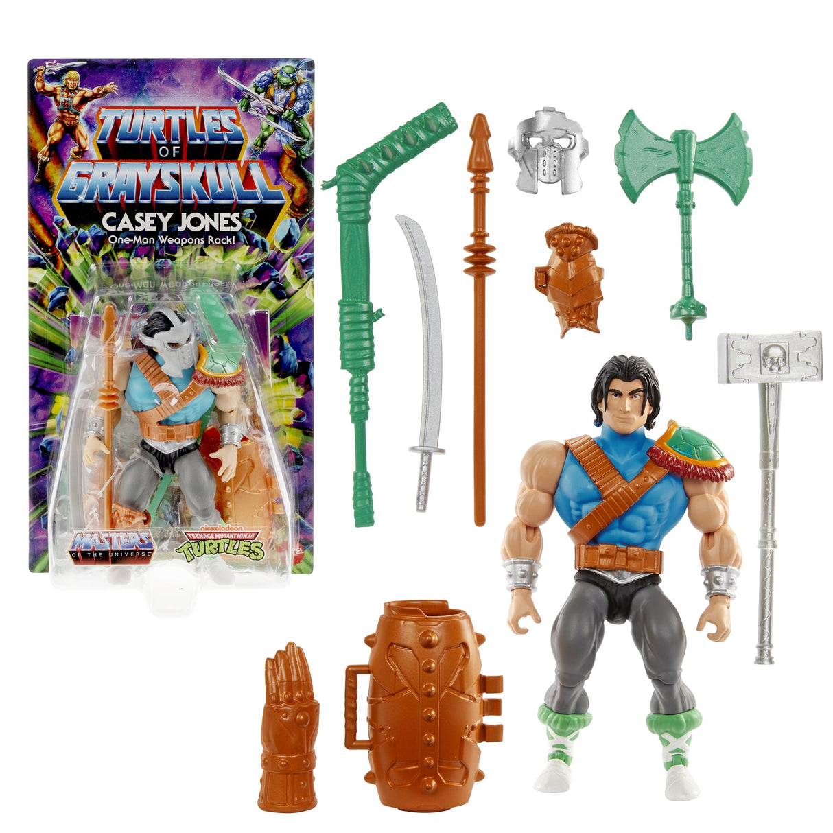 Figura De Juguete Mattel Masters Of The Universe Origins Turtles Of Grayskull Casey Jones Hth16