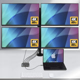 Startech.Com Quad-Usb-Hdmi-Adapt Base Para Portátil Y Replicador De Puertos Alámbrico Usb 3.2 Gen 1 (3.1 Gen 1) Type-C Gris