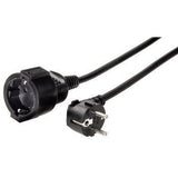 Hama Cable Extension Schucko 2m Negro