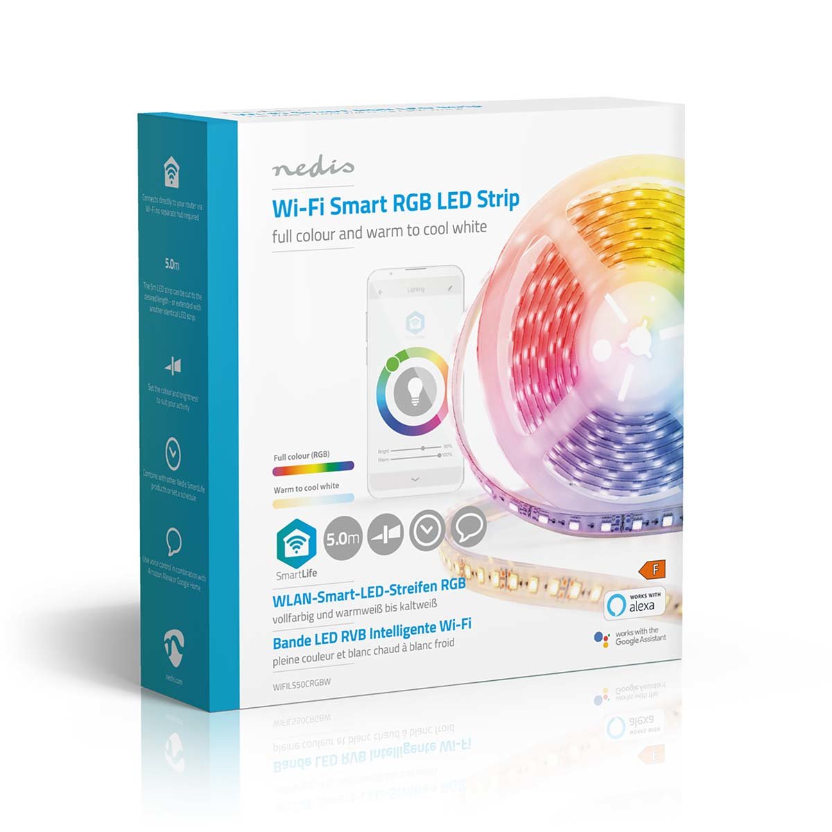 Nedis Smartlife Led  Wi-Fi  Rgb  5000 Mm  Ip65  2700 - 6500 K  405 Lm  Android  &  Ios